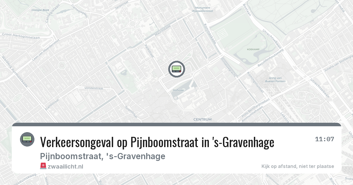 Verkeersongeval op Pijnboomstraat in 's-Gravenhage — 7 feb 2026
