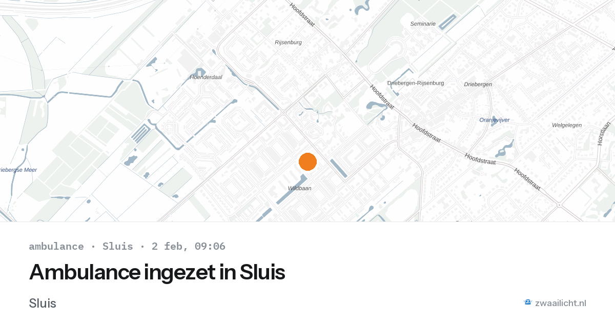 Ambulance ingezet in Sluis — 2 feb 2026