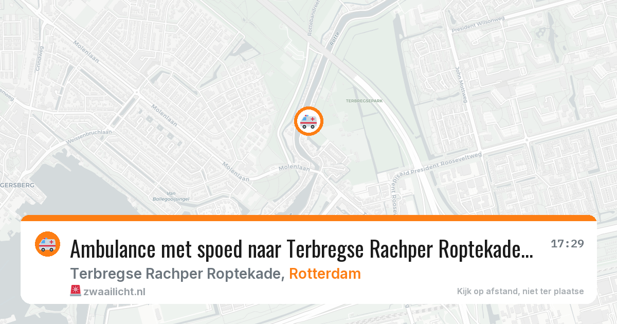 Ambulance met spoed naar Terbregse Rachper Roptekade in Rotterdam — 16 jun 2026
