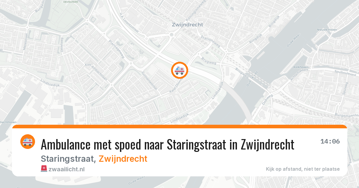 Ambulance met spoed naar Staringstraat in Zwijndrecht — 29 mrt 2026