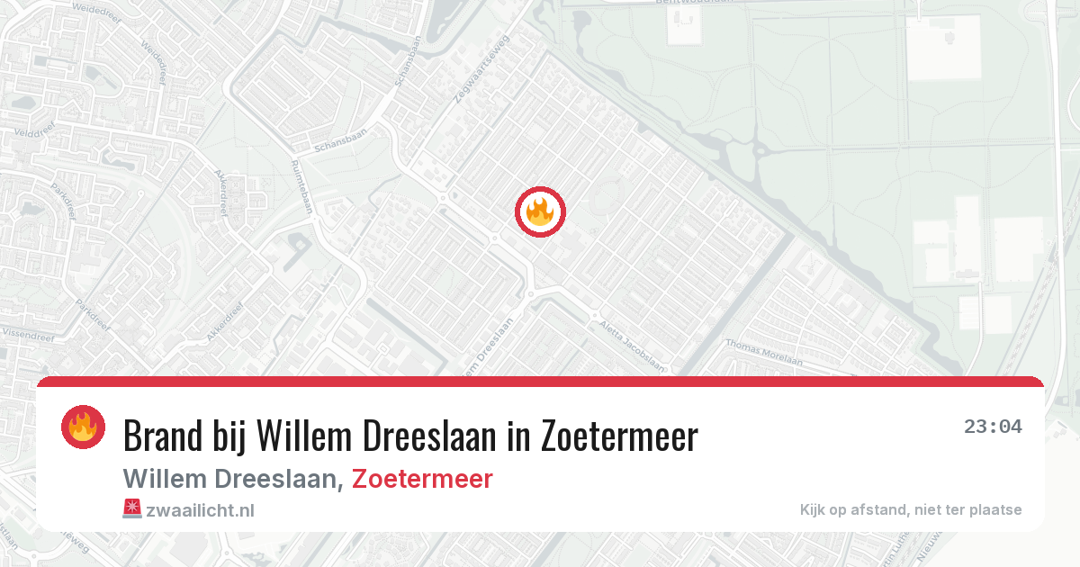 Brand bij Willem Dreeslaan in Zoetermeer — 4 jun 2026
