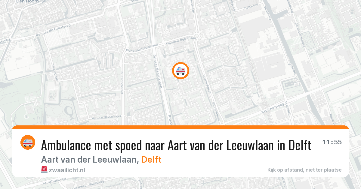 Ambulance met spoed naar Aart van der Leeuwlaan in Delft — 19 jan 2026