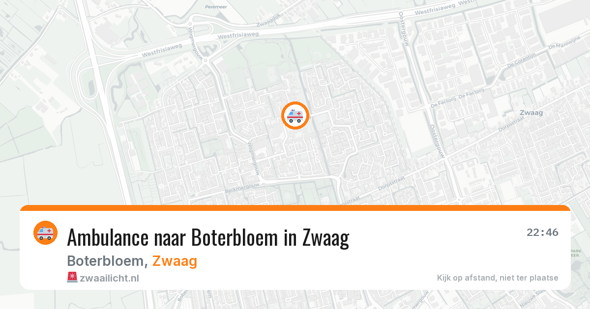 Ambulance naar Boterbloem in Zwaag — 23 apr 2026