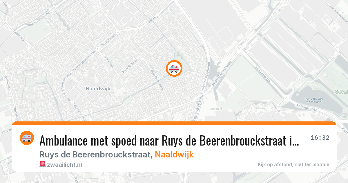 Ambulance met spoed naar Ruys de Beerenbrouckstraat in Naaldwijk — 23 mrt 2026
