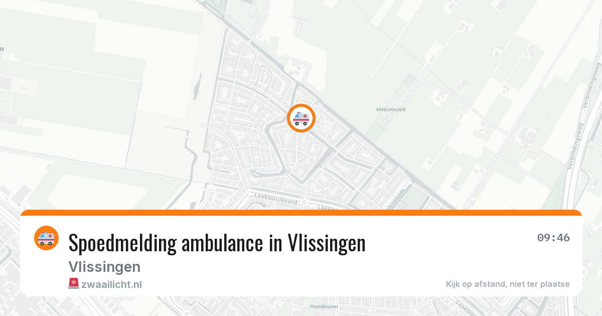 Spoedmelding ambulance in Vlissingen — 29 jan 2026