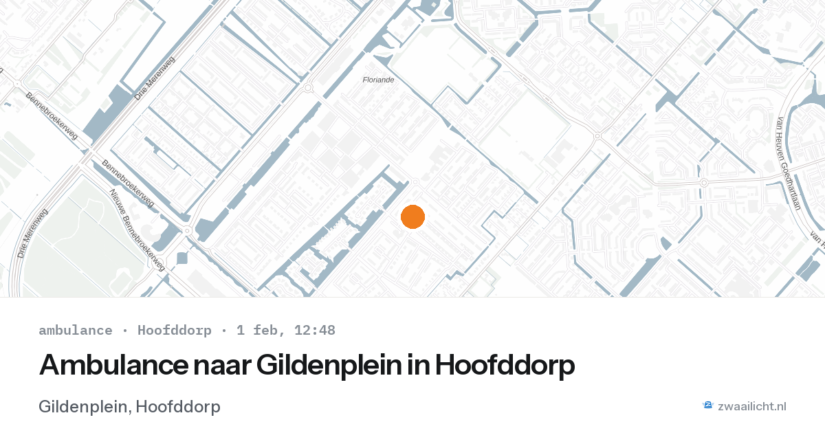 Ambulance naar Gildenplein in Hoofddorp — 1 feb 2026