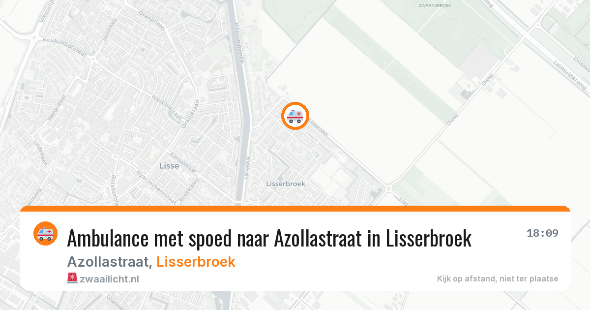 Ambulance met spoed naar Azollastraat in Lisserbroek — 23 jun 2026