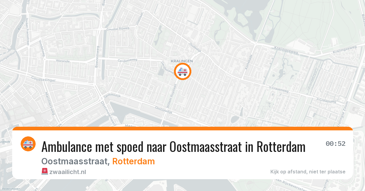 Ambulance met spoed naar Oostmaasstraat in Rotterdam — 26 jun 2026