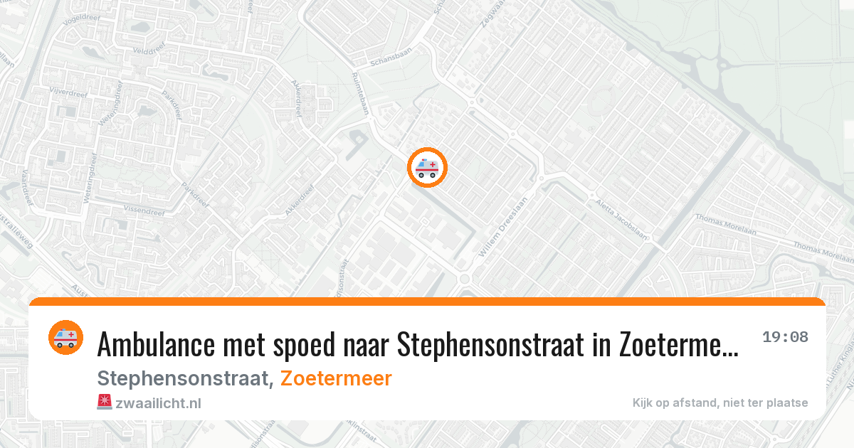 Ambulance met spoed naar Stephensonstraat in Zoetermeer — 2 mei 2026