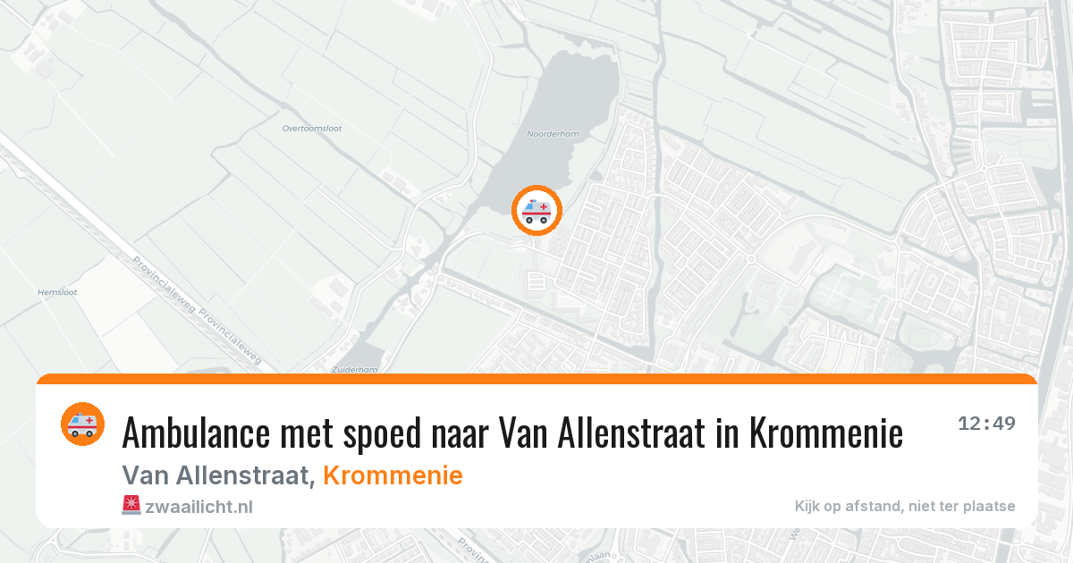Ambulance met spoed naar Van Allenstraat in Krommenie — 29 mrt 2026
