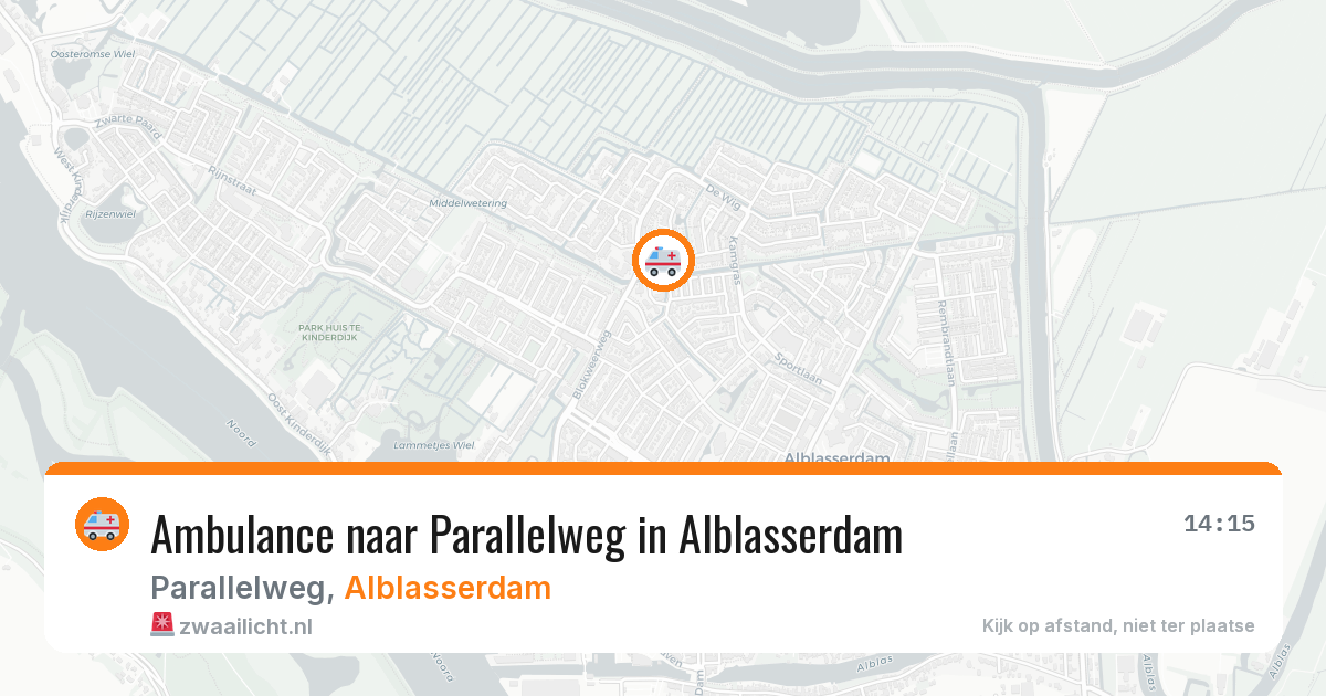 Ambulance naar Parallelweg in Alblasserdam — 18 mei 2026