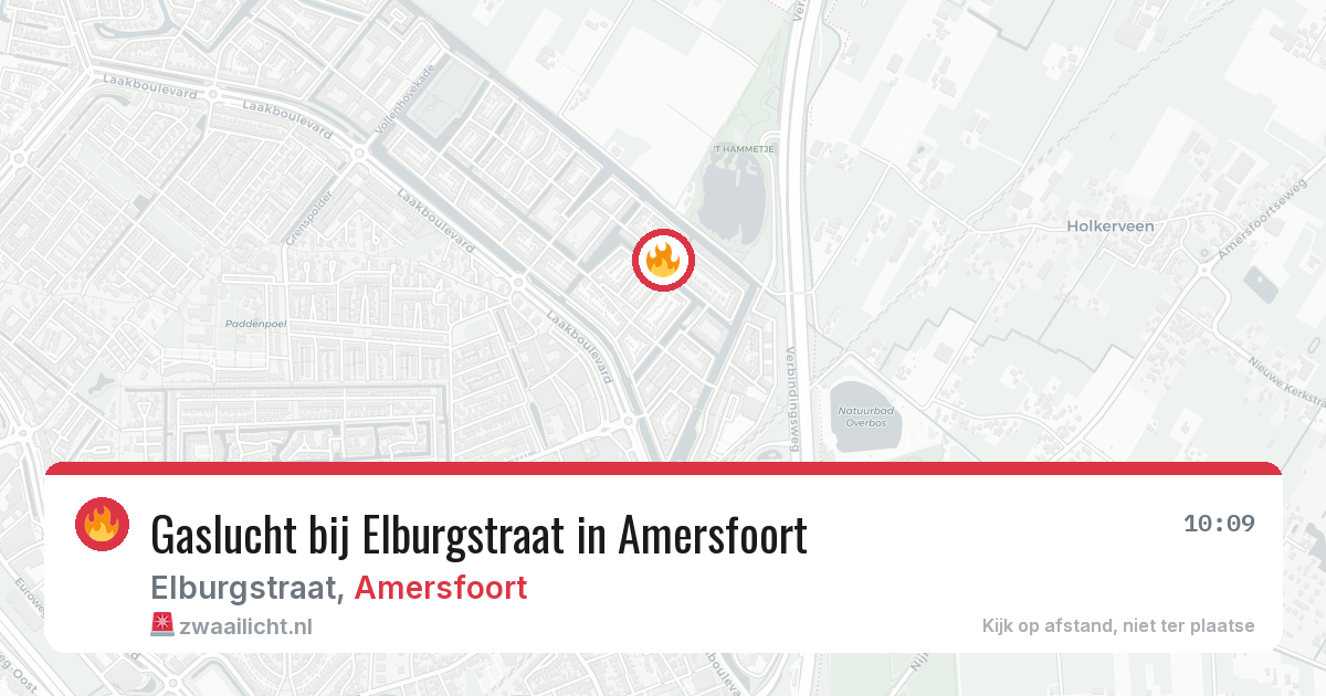Gaslucht bij Elburgstraat in Amersfoort — 26 mei 2026