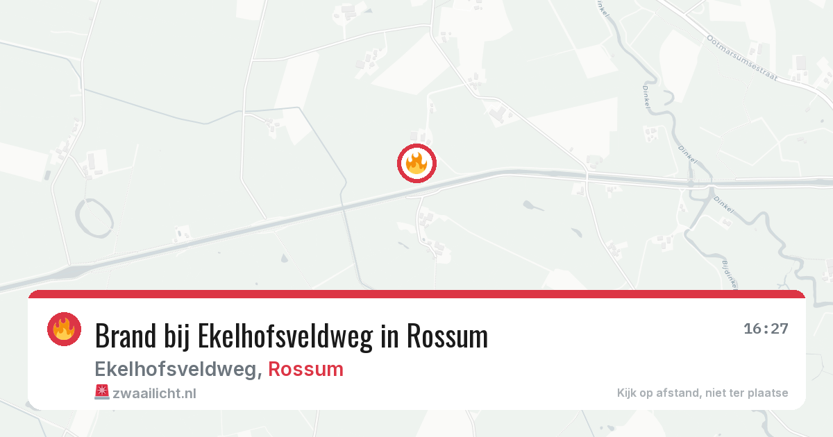 Brand bij Ekelhofsveldweg in Rossum — 26 apr 2026