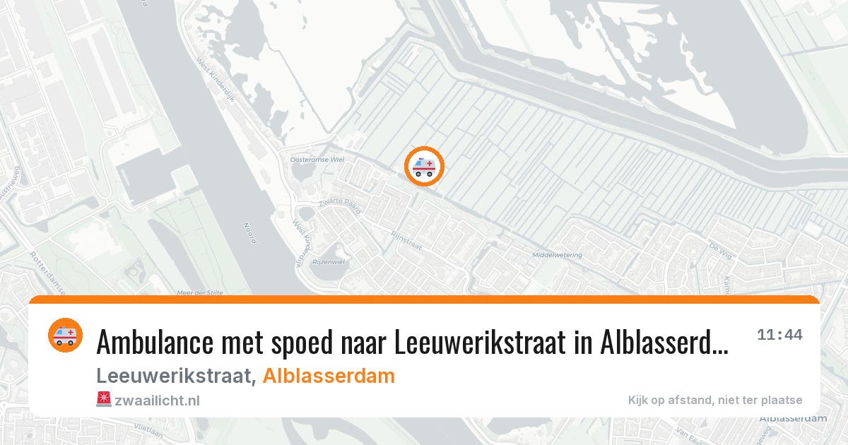 Ambulance met spoed naar Leeuwerikstraat in Alblasserdam — 3 feb 2026