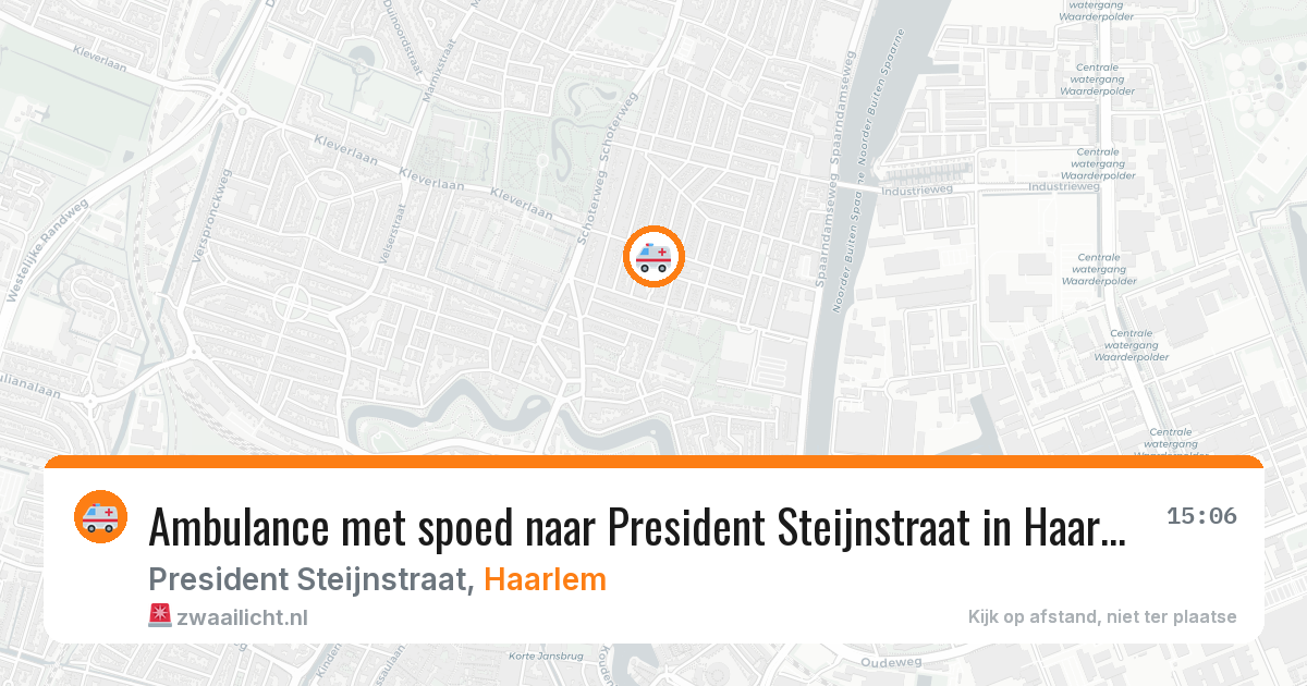 Ambulance met spoed naar President Steijnstraat in Haarlem — 11 apr 2026