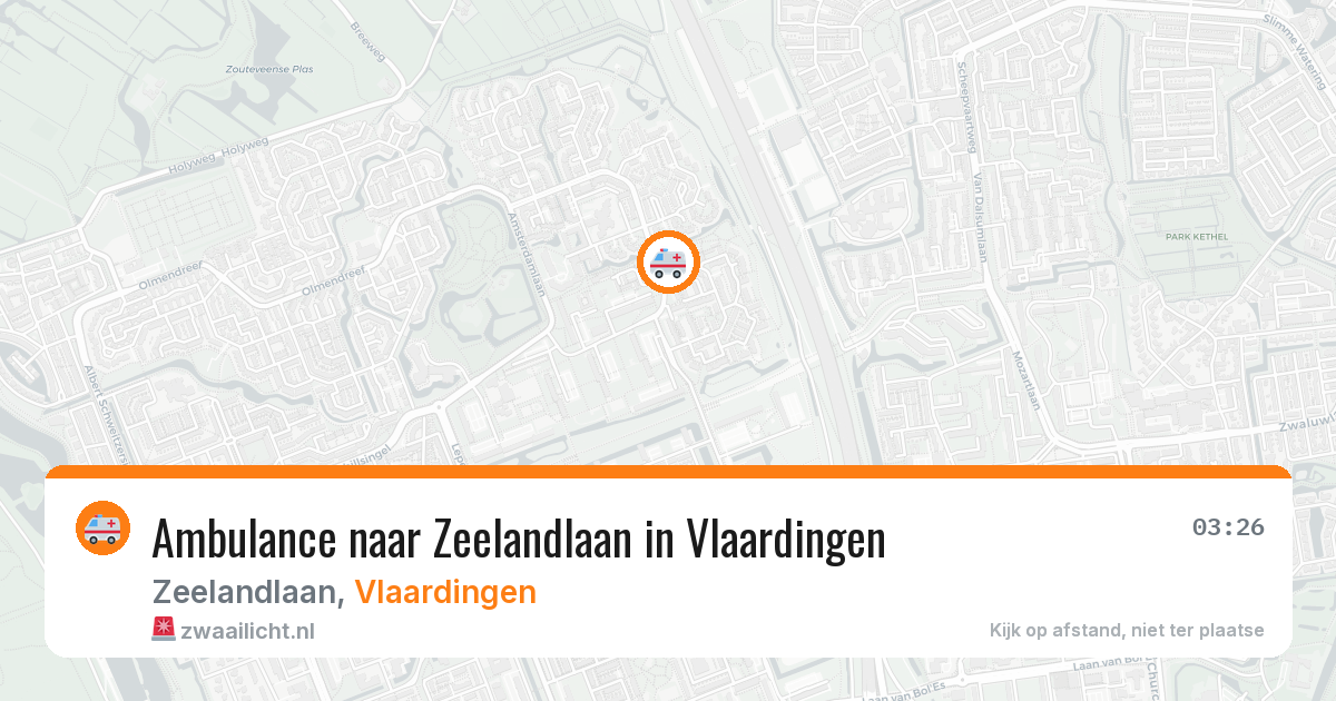 Ambulance naar Zeelandlaan in Vlaardingen — 7 jun 2026