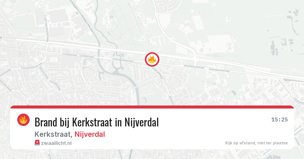Brand bij Kerkstraat in Nijverdal — 24 mrt 2026