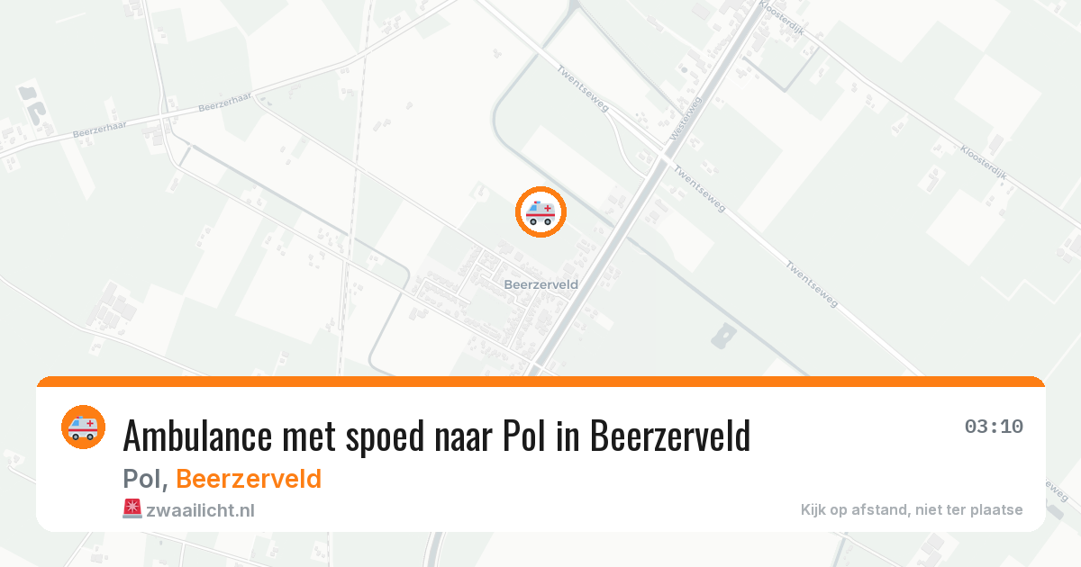 Ambulance met spoed naar Pol in Beerzerveld — 15 mrt 2026