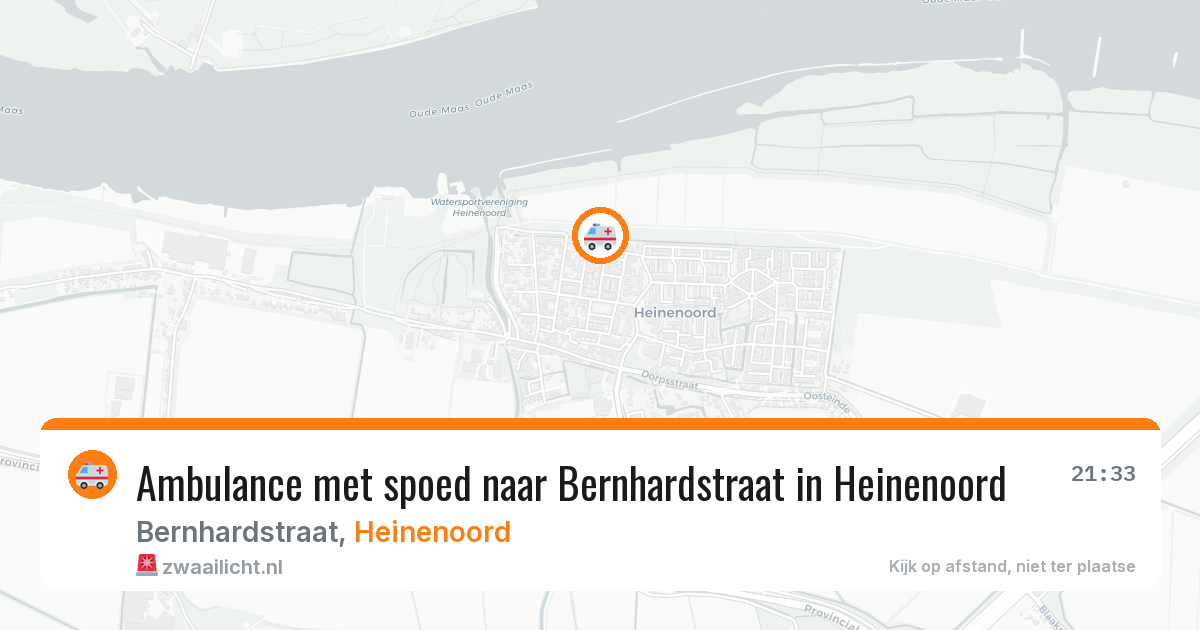 Ambulance met spoed naar Bernhardstraat in Heinenoord — 4 jul 2026
