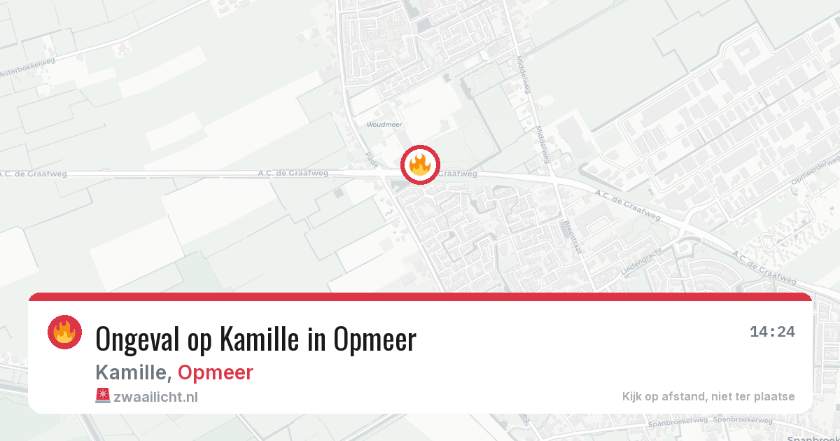 Ongeval op Kamille in Opmeer — 1 jul 2026