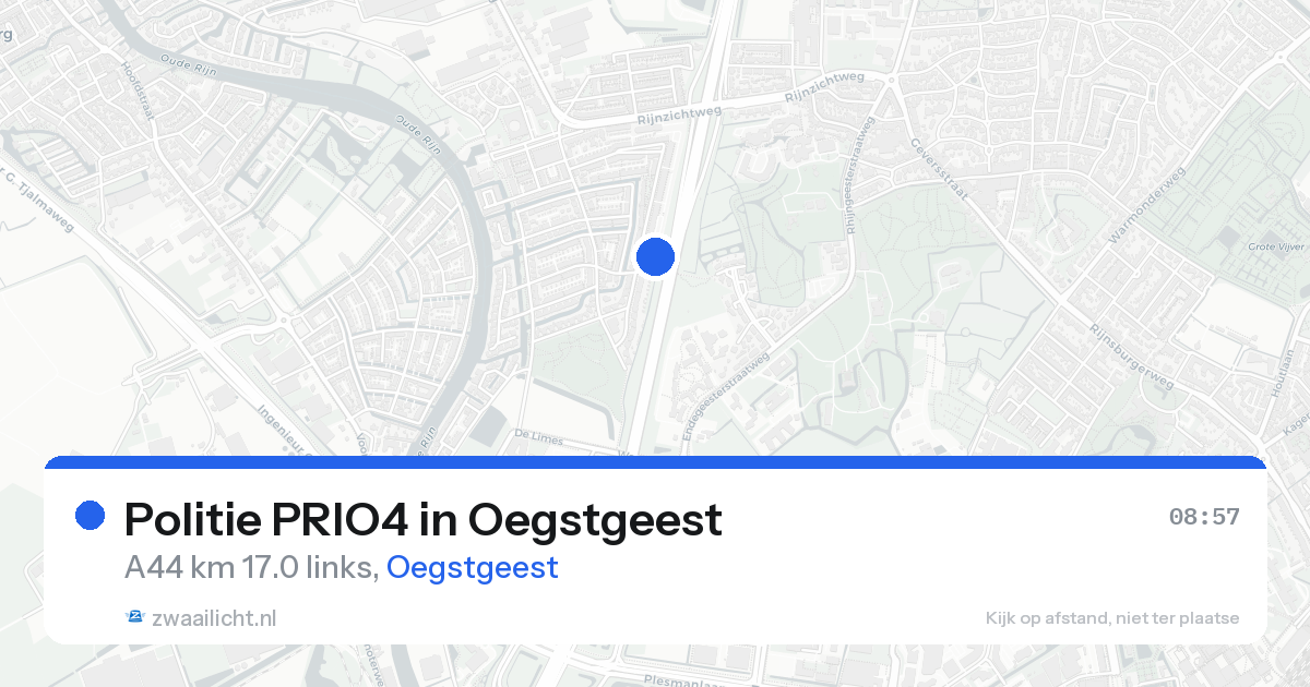 Politie PRIO4 in Oegstgeest — 22 aug 2026 | 🚨 Zwaailicht.nl