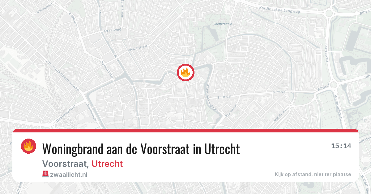 Woningbrand aan de Voorstraat in Utrecht — 5 jul 2026