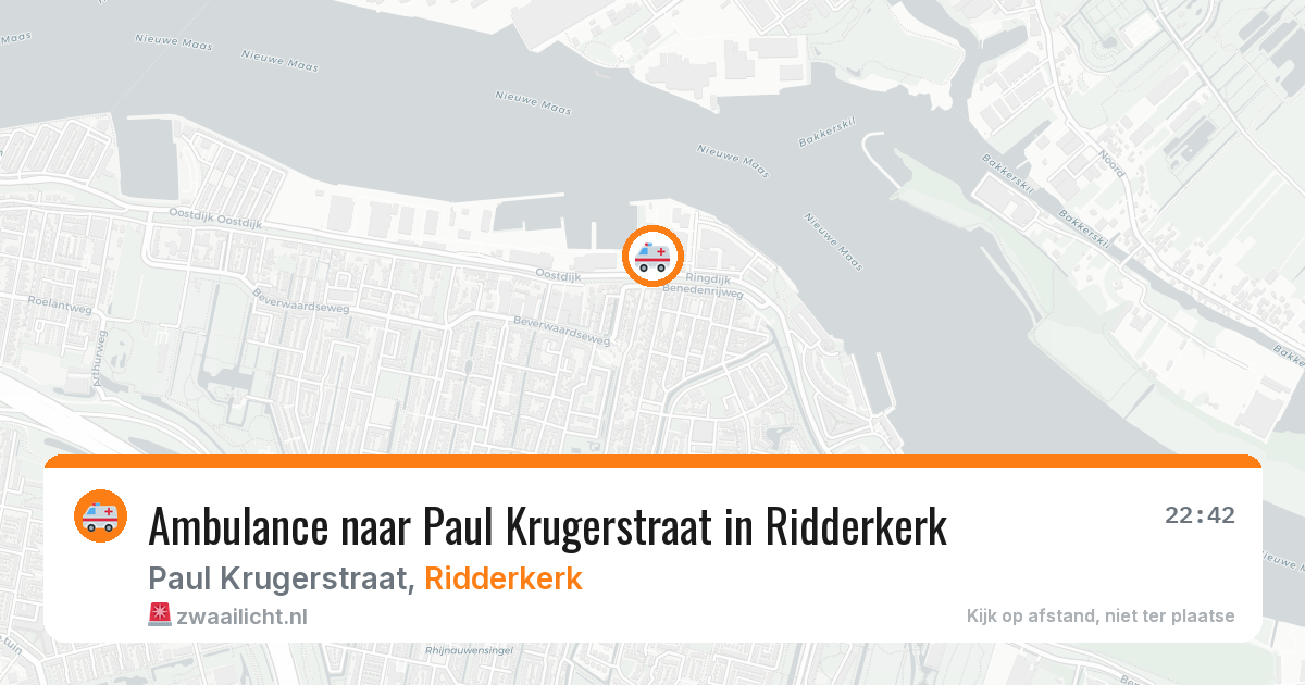 Ambulance naar Paul Krugerstraat in Ridderkerk — 16 mei 2026