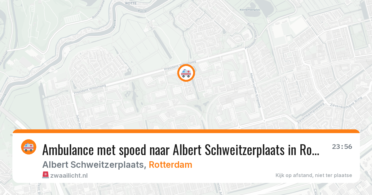 Ambulance met spoed naar Albert Schweitzerplaats in Rotterdam — 29 jan 2026