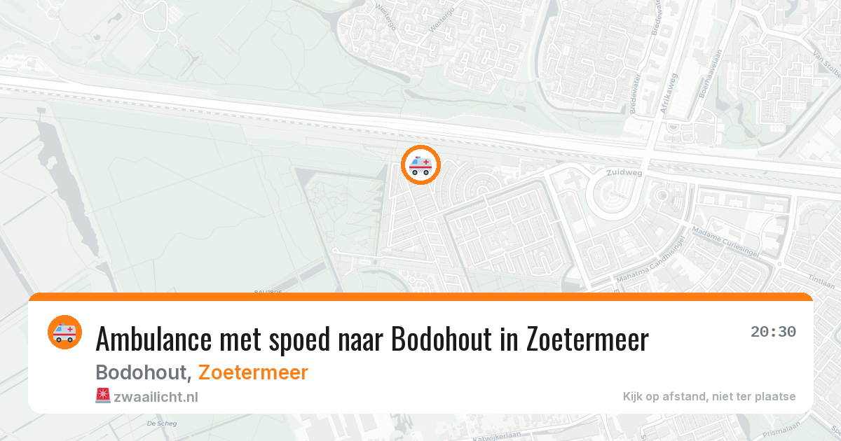 Ambulance met spoed naar Bodohout in Zoetermeer — 20 jun 2026