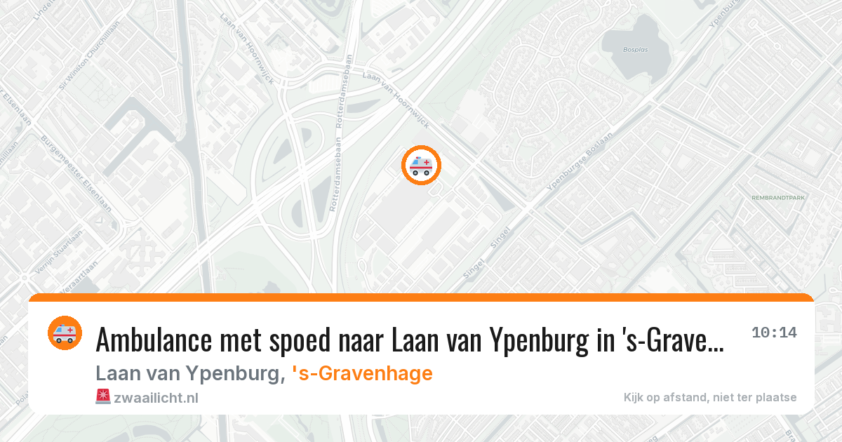 Ambulance met spoed naar Laan van Ypenburg in 's-Gravenhage — 13 aug 2026