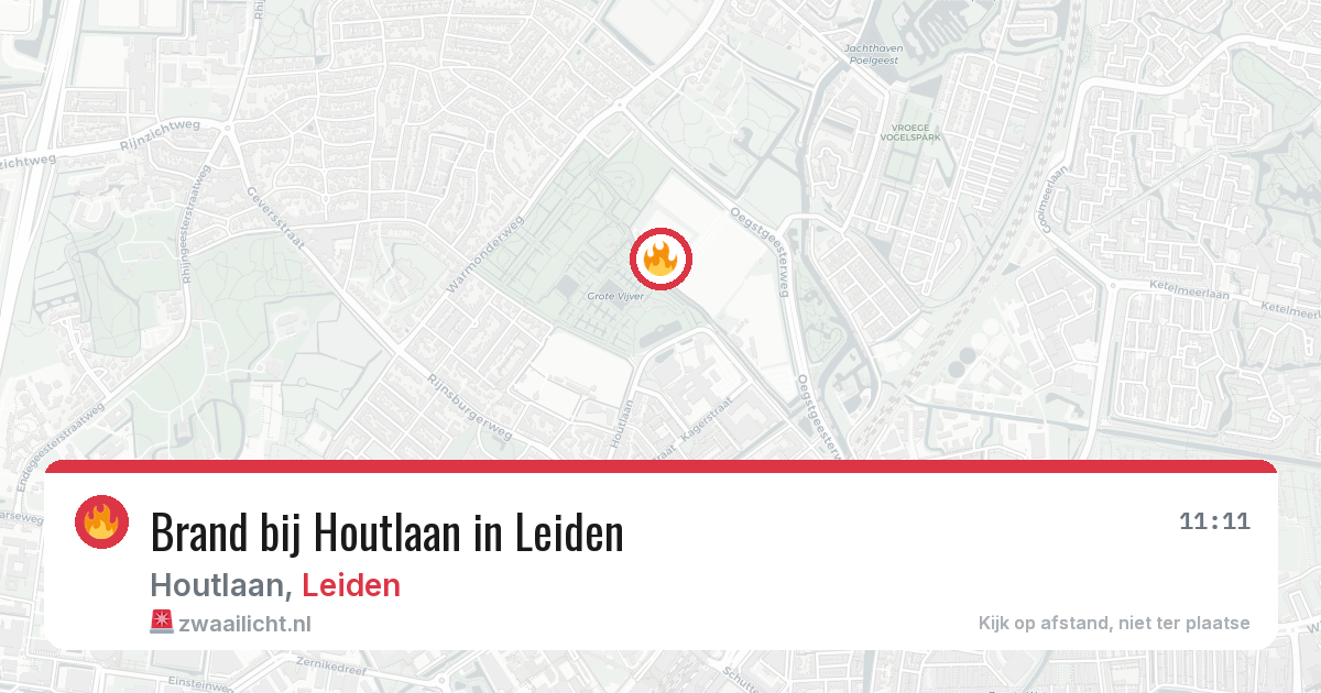 Brand bij Houtlaan in Leiden — 5 jul 2026
