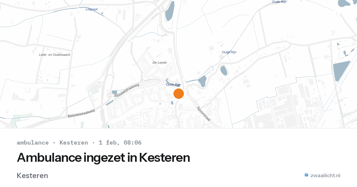 Ambulance ingezet in Kesteren — 1 feb 2026