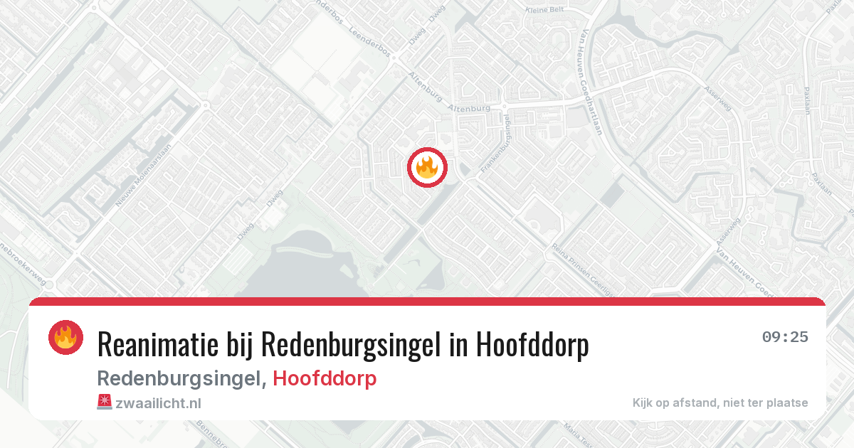 Reanimatie bij Redenburgsingel in Hoofddorp — 24 jan 2026