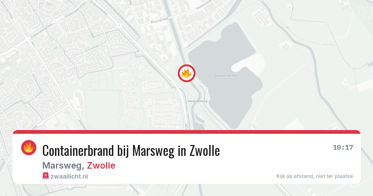 Containerbrand bij Marsweg in Zwolle — 27 mei 2026