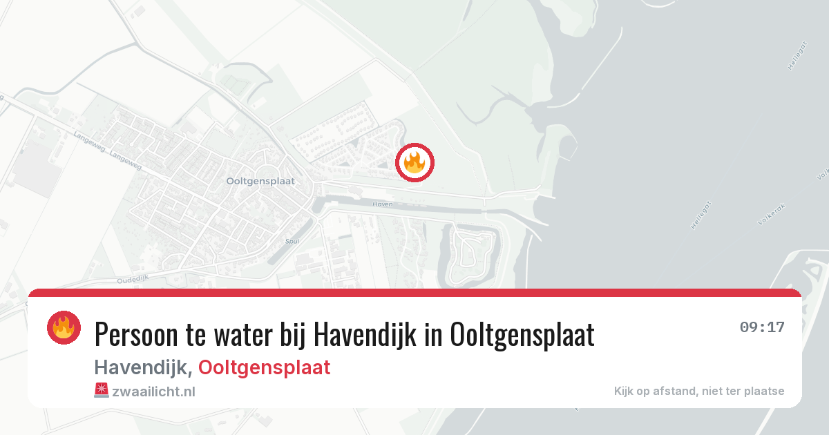 Persoon te water bij Havendijk in Ooltgensplaat — 23 mei 2026