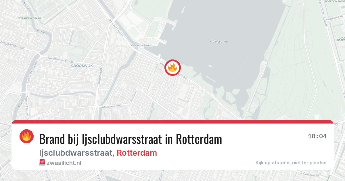 Brand bij Ijsclubdwarsstraat in Rotterdam — 13 jul 2026