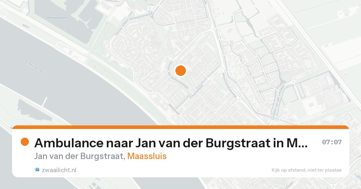 Ambulance naar Jan van der Burgstraat in Maassluis — 26 mei 2026