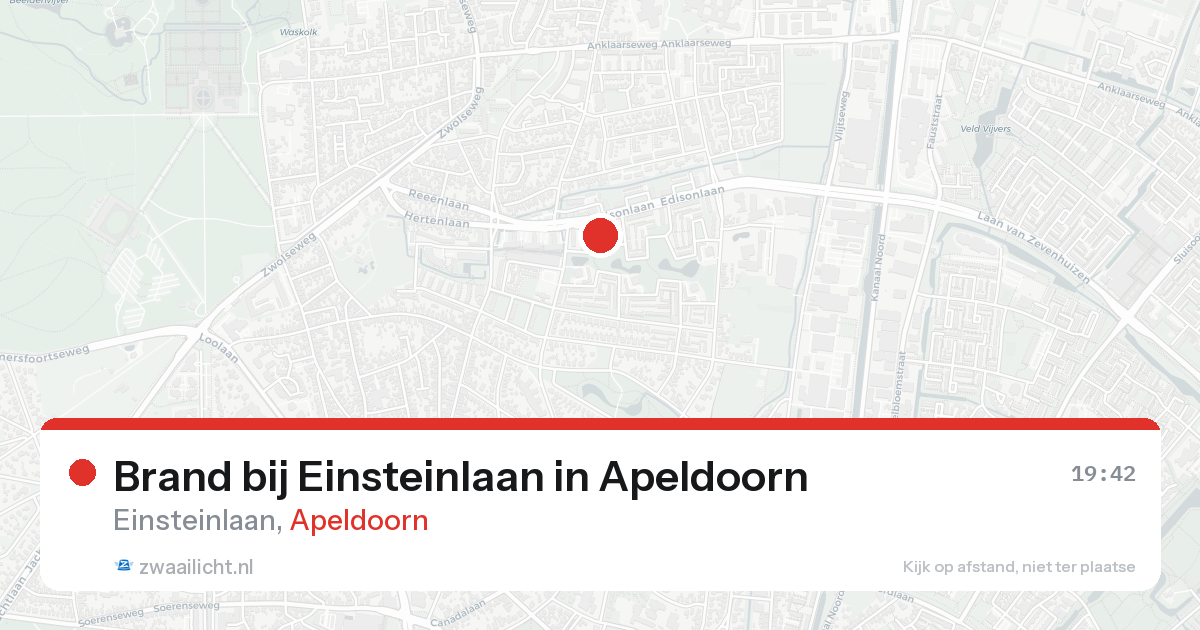 Brand bij Einsteinlaan in Apeldoorn — 16 aug 2026