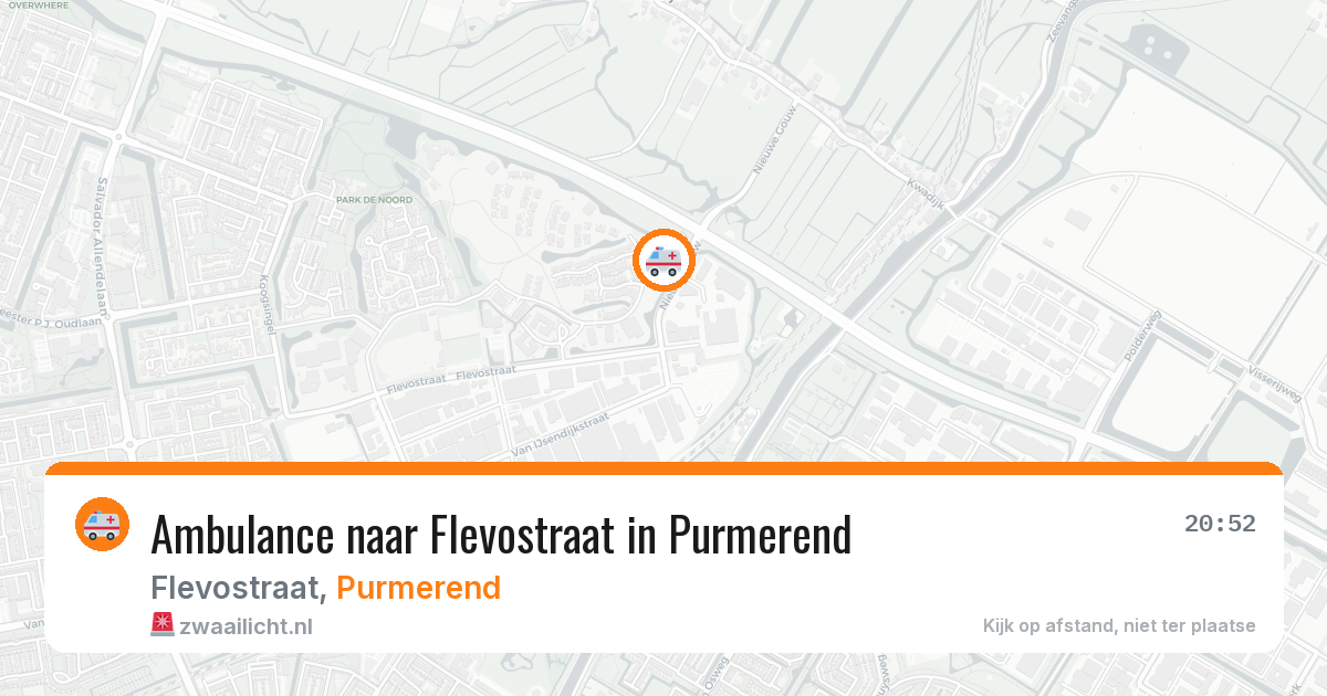 Ambulance naar Flevostraat in Purmerend — 5 jun 2026