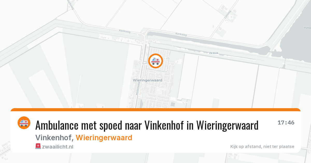 Ambulance met spoed naar Vinkenhof in Wieringerwaard — 22 mei 2026