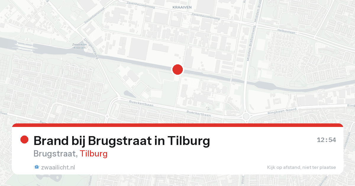 Brand bij Brugstraat in Tilburg — 21 aug 2026