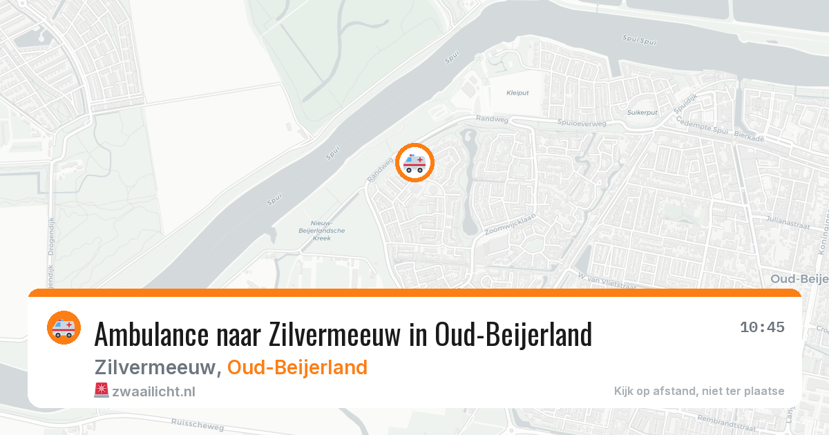 Ambulance naar Zilvermeeuw in Oud-Beijerland — 15 mrt 2026
