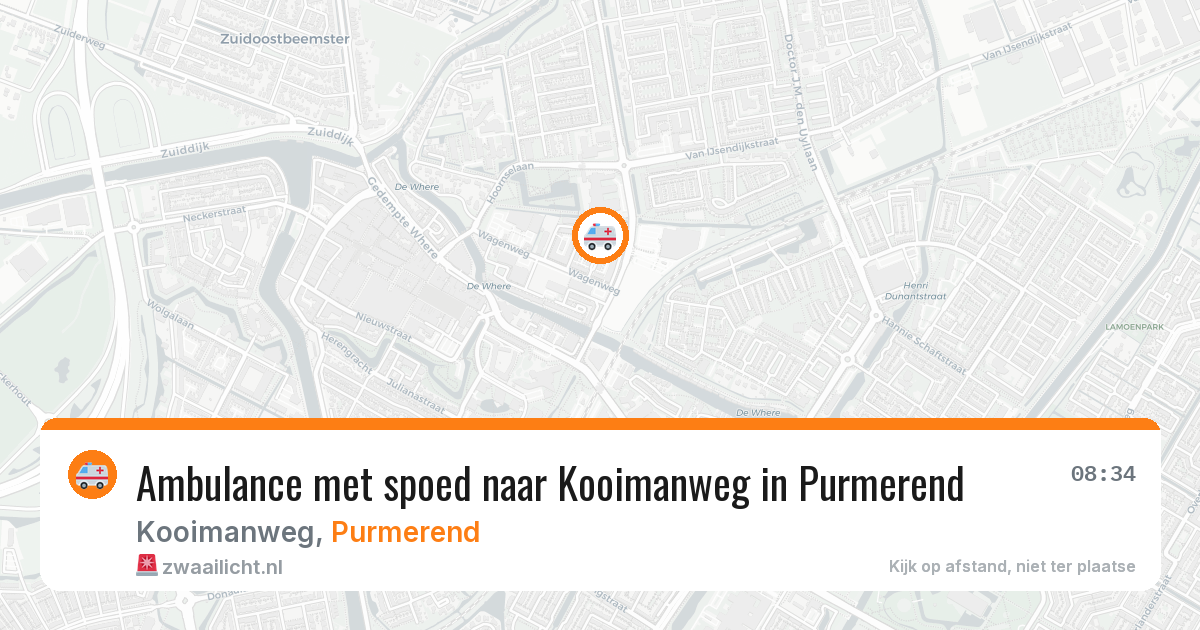 Ambulance met spoed naar Kooimanweg in Purmerend — 24 jan 2026