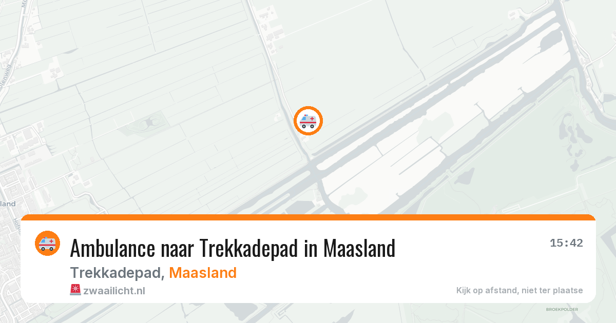 Ambulance naar Trekkadepad in Maasland — 1 aug 2026