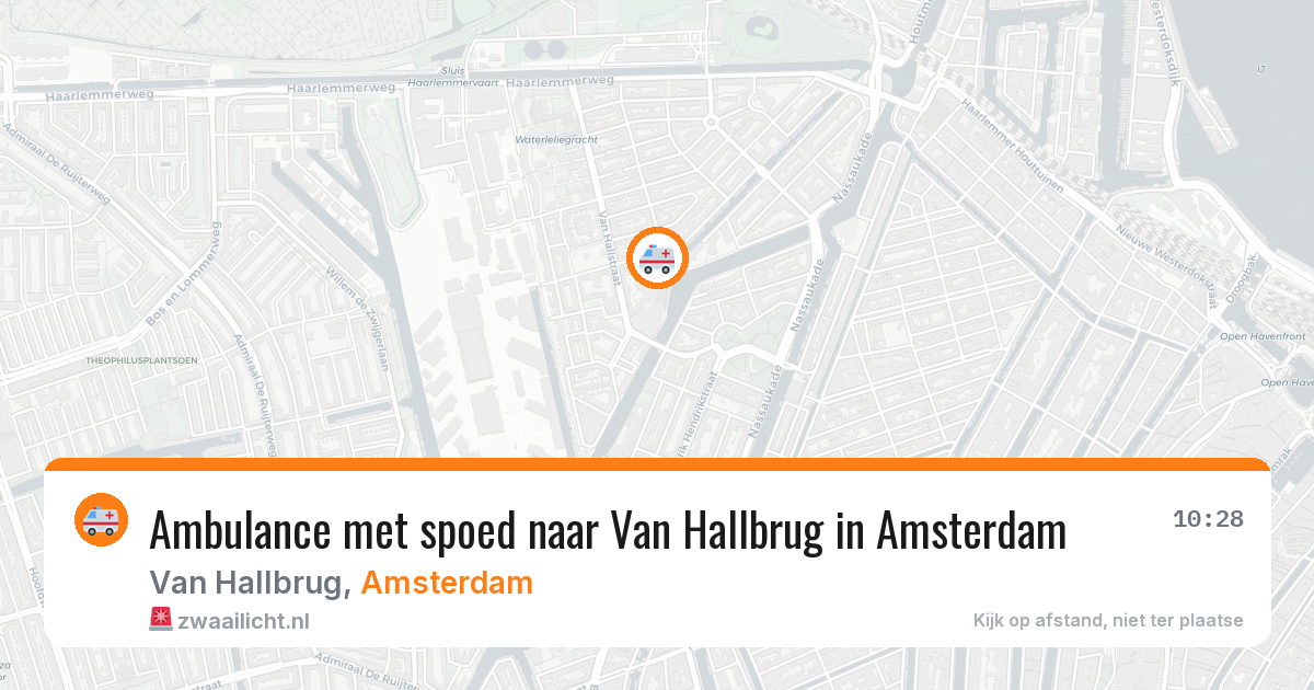 Ambulance met spoed naar Van Hallbrug in Amsterdam — 11 mei 2026