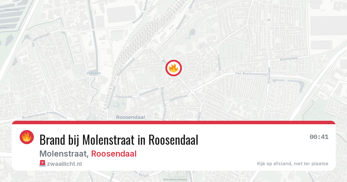 Brand bij Molenstraat in Roosendaal — 22 jun 2026