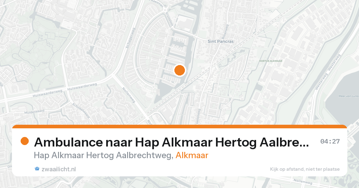 Ambulance naar Hap Alkmaar Hertog Aalbrechtweg in Alkmaar — 31 jan 2026