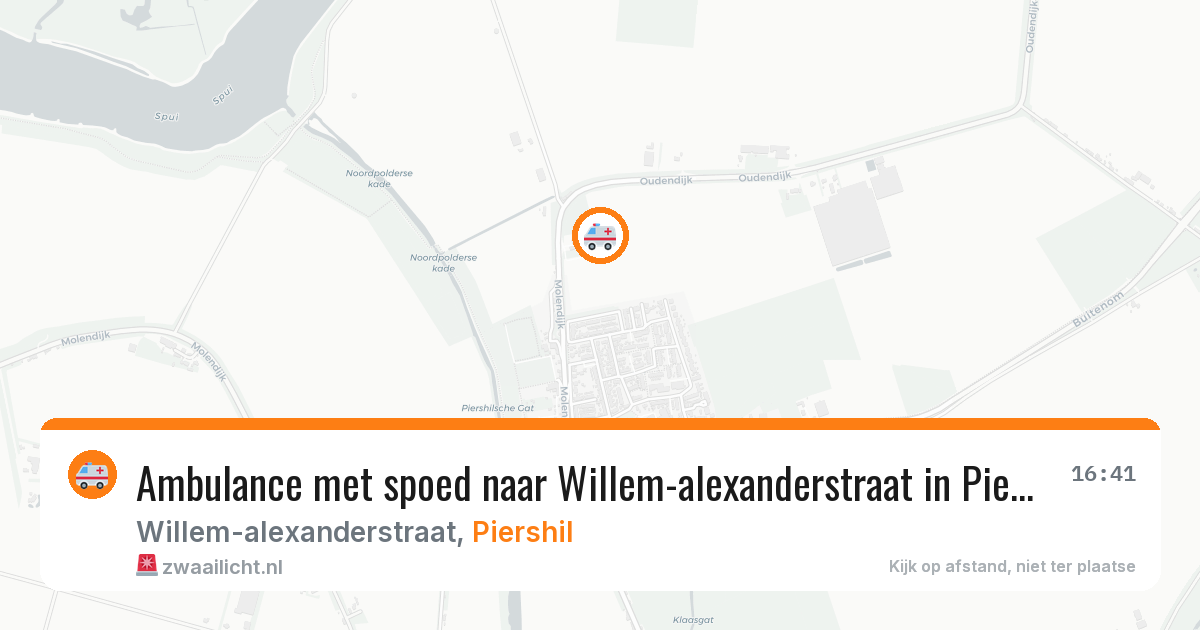 Ambulance met spoed naar Willem-alexanderstraat in Piershil — 5 aug 2026