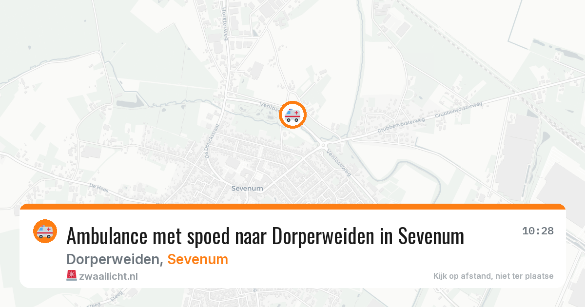 Ambulance met spoed naar Dorperweiden in Sevenum — 26 mrt 2026