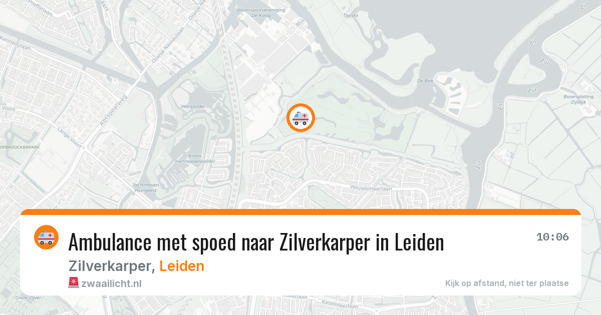 Ambulance met spoed naar Zilverkarper in Leiden — 19 jan 2026